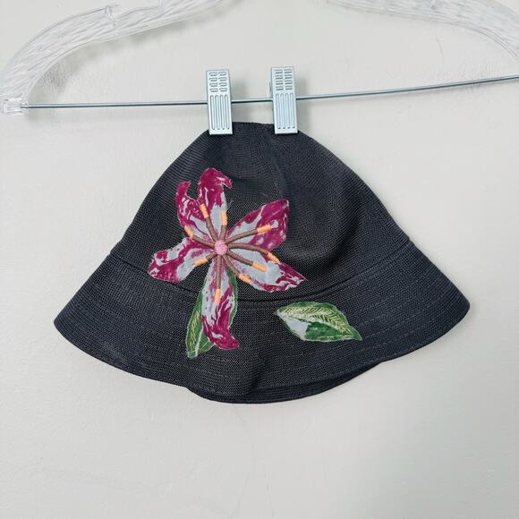 Kangol Blue Black Floral Bucket Hat Women’s One Size - Picture 1 of 6
